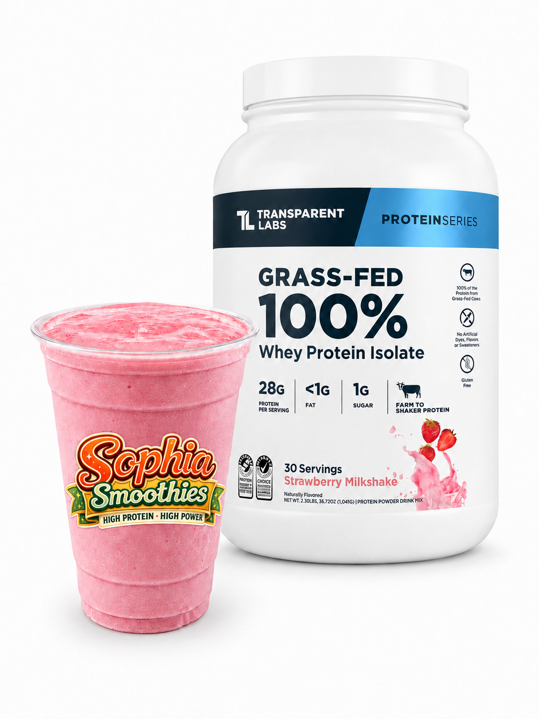 Strawberry Classic protein shake